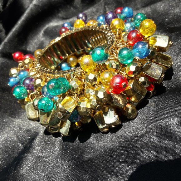 Vintage Bracelets Big Chunky Beaded Bracelet - Picture 2 of 2